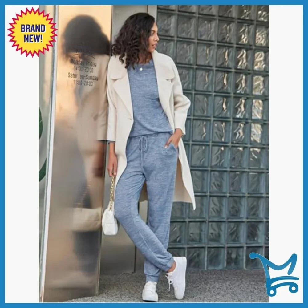 Soft Long Sleeve Pajama Set with Pockets, Relaxed Fit, XXL